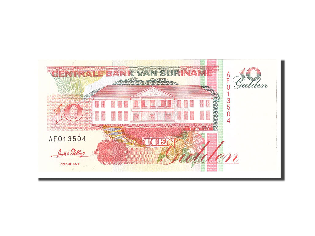 Banknote, Suriname, 10 Gulden, 1995, 1995-06-01, KM:137b, UNC(65-70)