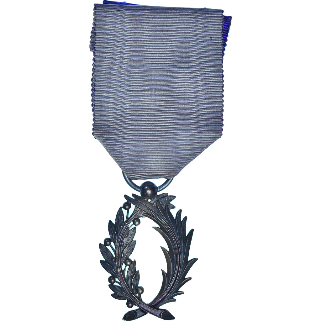 France, Ordre des Palmes Académiques, Medal, Excellent Quality, Silvered