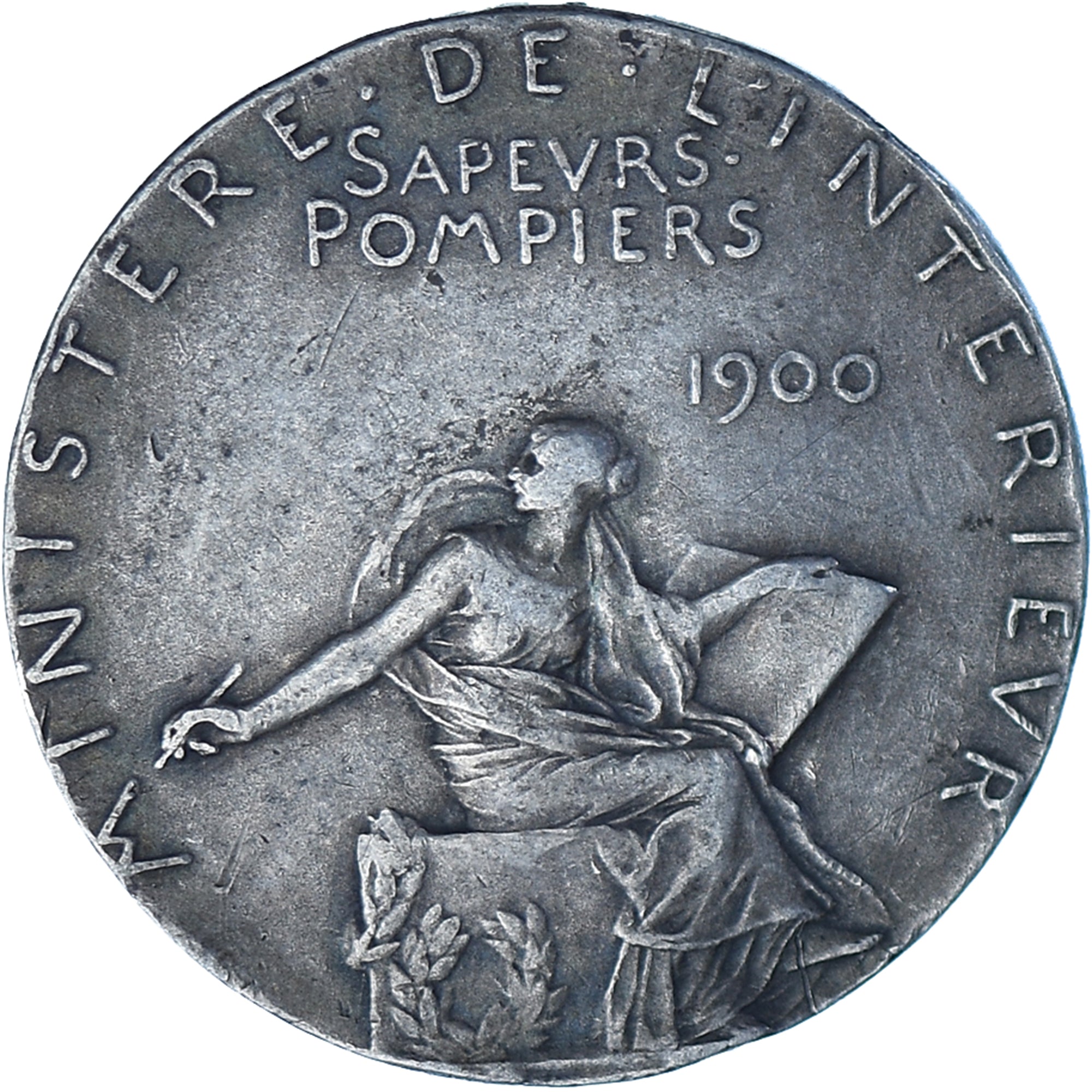 Francja, Sapeurs Pompiers, Ministère de l'Intérieur, medal, 1900, Bardzo dobra