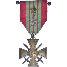 France, Croix de Guerre, Medal, 1939, 2 Citations, Excellent Quality, Bronze, 37