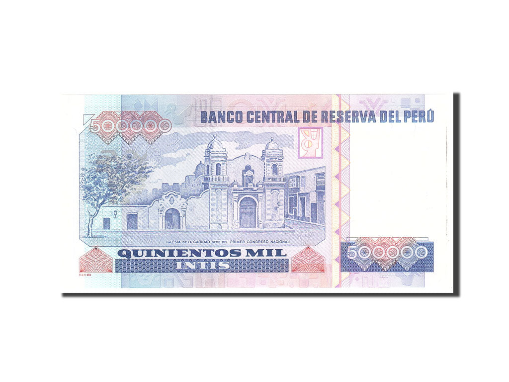 Banknote, Peru, 500,000 Intis, 1989, 1989-12-21, KM:147, UNC(65-70)