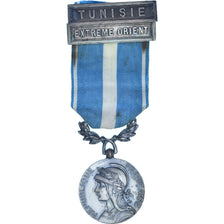 Tunisie, Médaille Coloniale, WAR, Médaille, Extrême Orient, Excellent