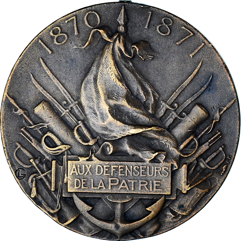 Francja, Aux Défenseurs de la Patrie, medal, 1870-1871, Doskonała jakość