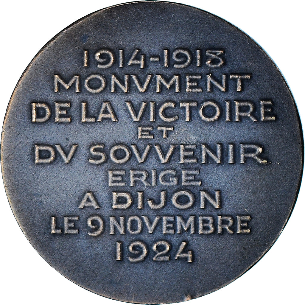 France, Médaille, Monument de la Victoire à Dijon, WAR, 1924, SUP, Bronze