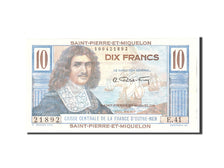Banconote, Saint Pierre e Miquelon, 10 Francs, 1950, KM:23, Undated, FDS