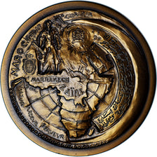 Morocco, Medal, Hassan II, La Marche Verte, 1977, Anastase, MS(63), Bronze