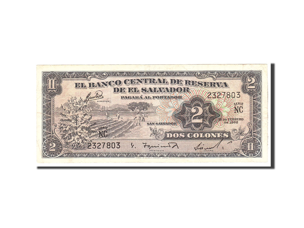 El Salvador, 2 Colones, 1962, 1962-02-15, KM:101a, S