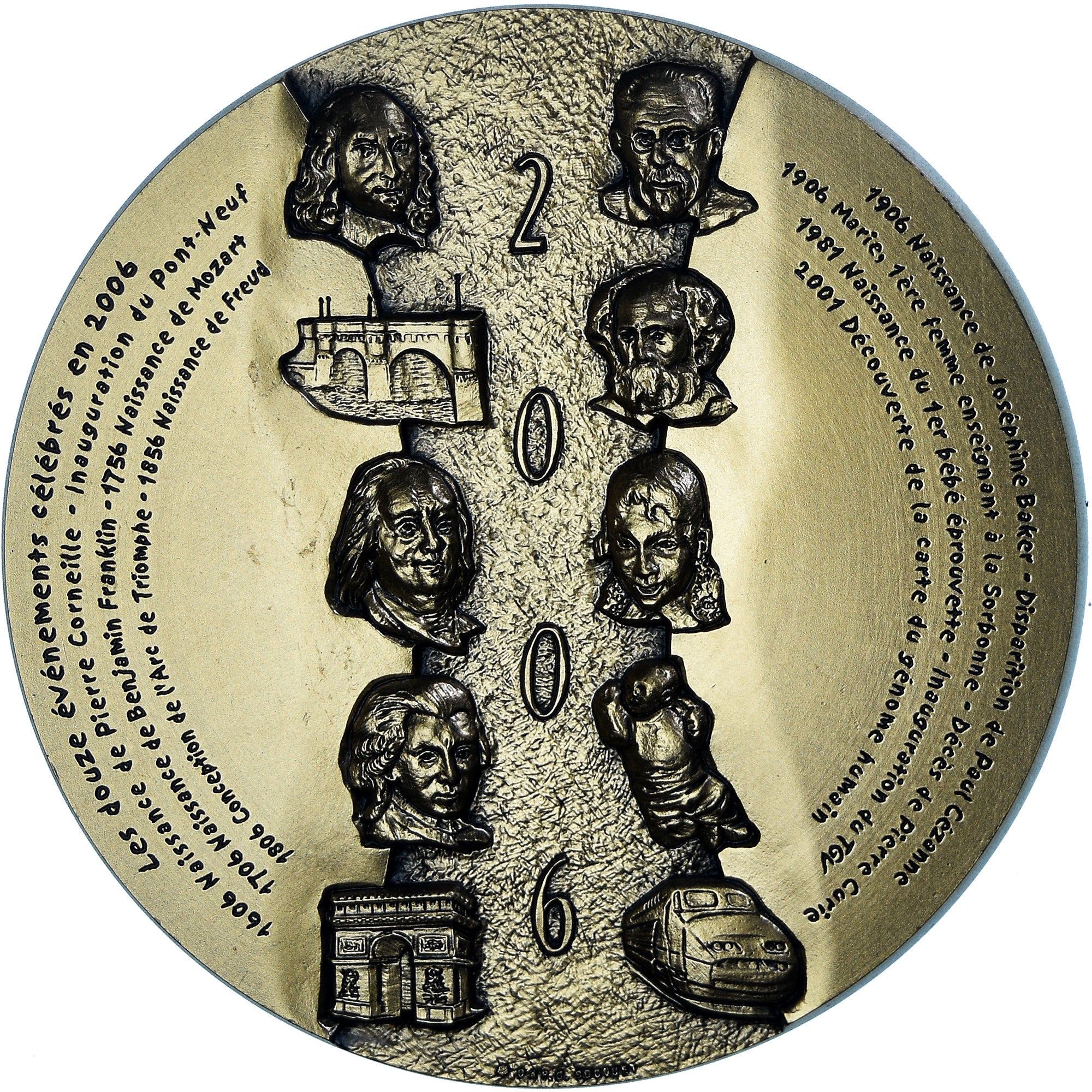 Frankrijk, Medaille, Calendrier, Les Douze Evénements Célébrés, 2006