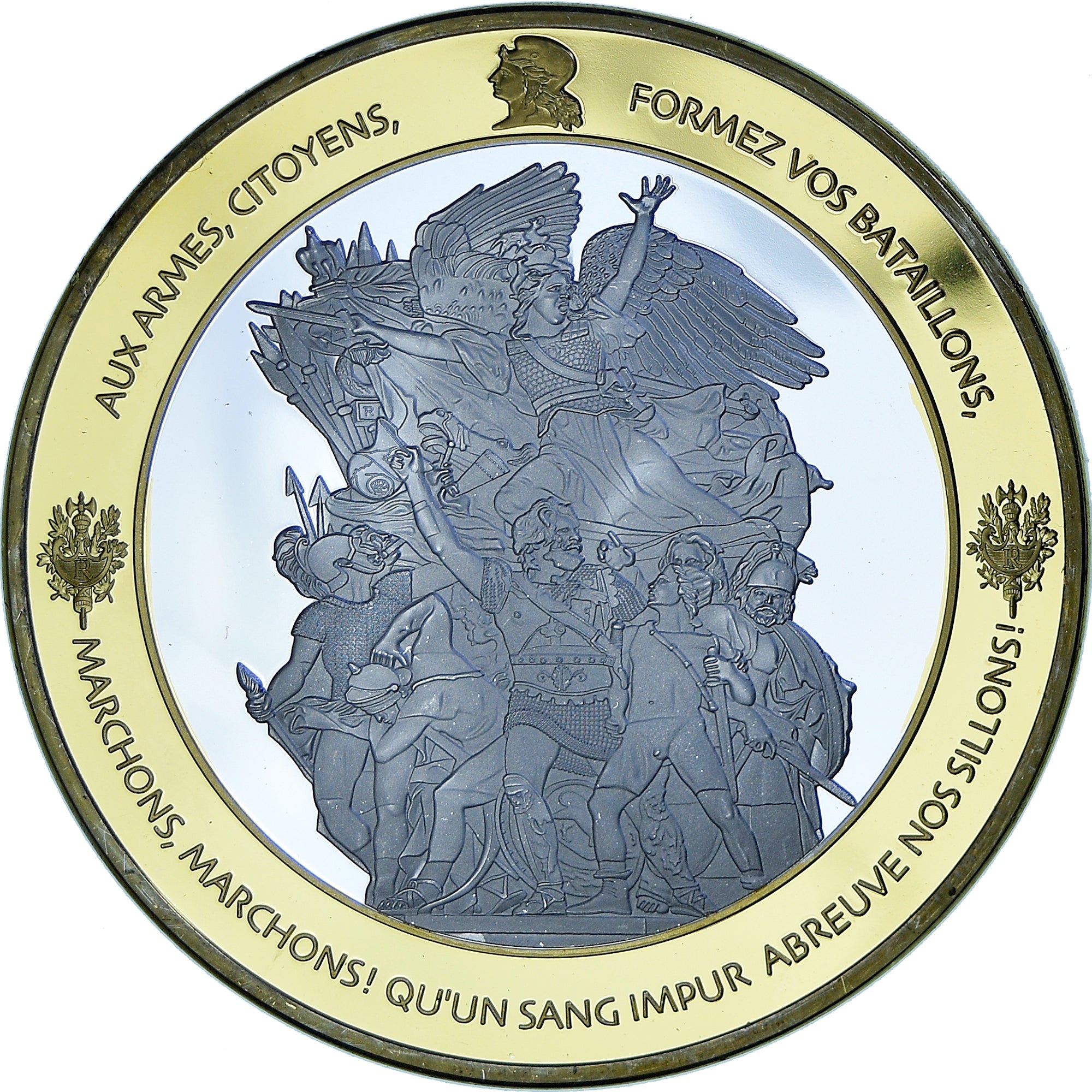 France, Medal, Les piliers de la République, Marianne, MS(65-70), Copper Plated