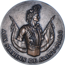 Frankreich, Medaille, Aux Marins de Saint-Malo, Shipping, 1985, Baron, UNZ+