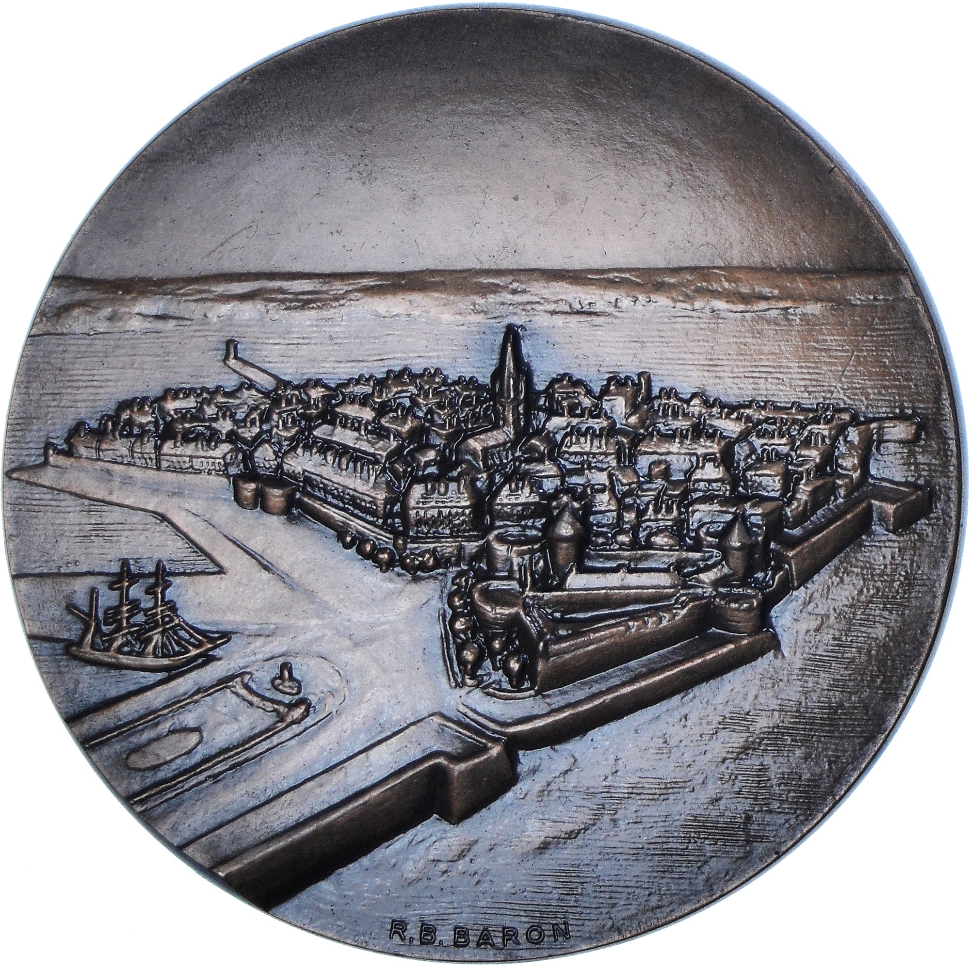 Frankreich, Medaille, Aux Marins de Saint-Malo, Shipping, 1985, Baron, UNZ+