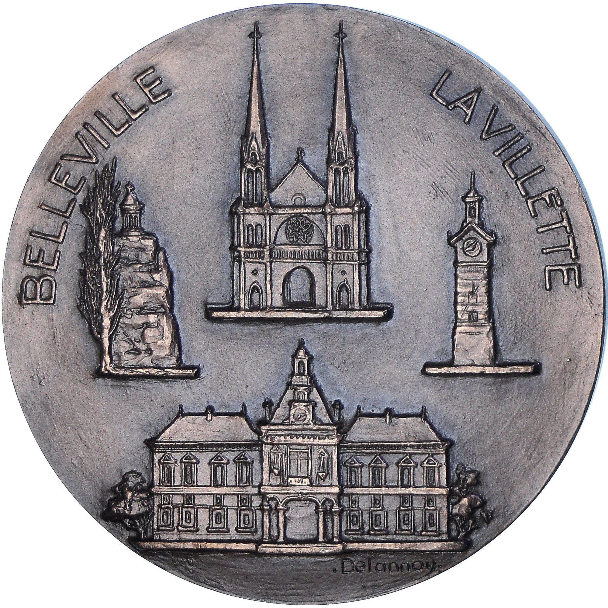 France, Medal, XIXème Arrondissement, Paris, 1972, Delannoy, MS(64), Bronze