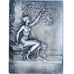 Frankreich, Medaille, Femme Assise aux Rameaux, Pillet, UNZ, Silvered bronze
