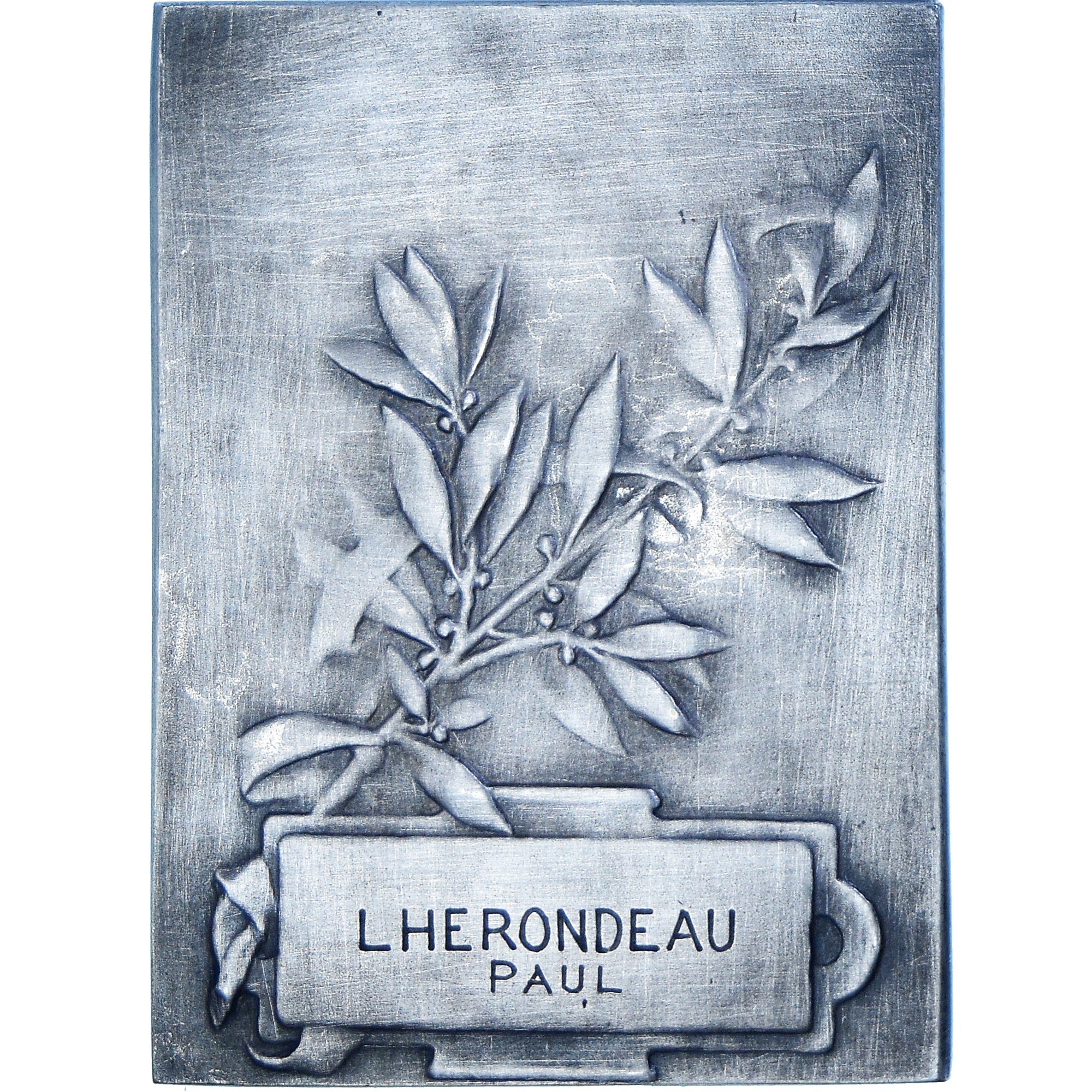 Frankreich, Medaille, Femme Assise aux Rameaux, Pillet, UNZ, Silvered bronze