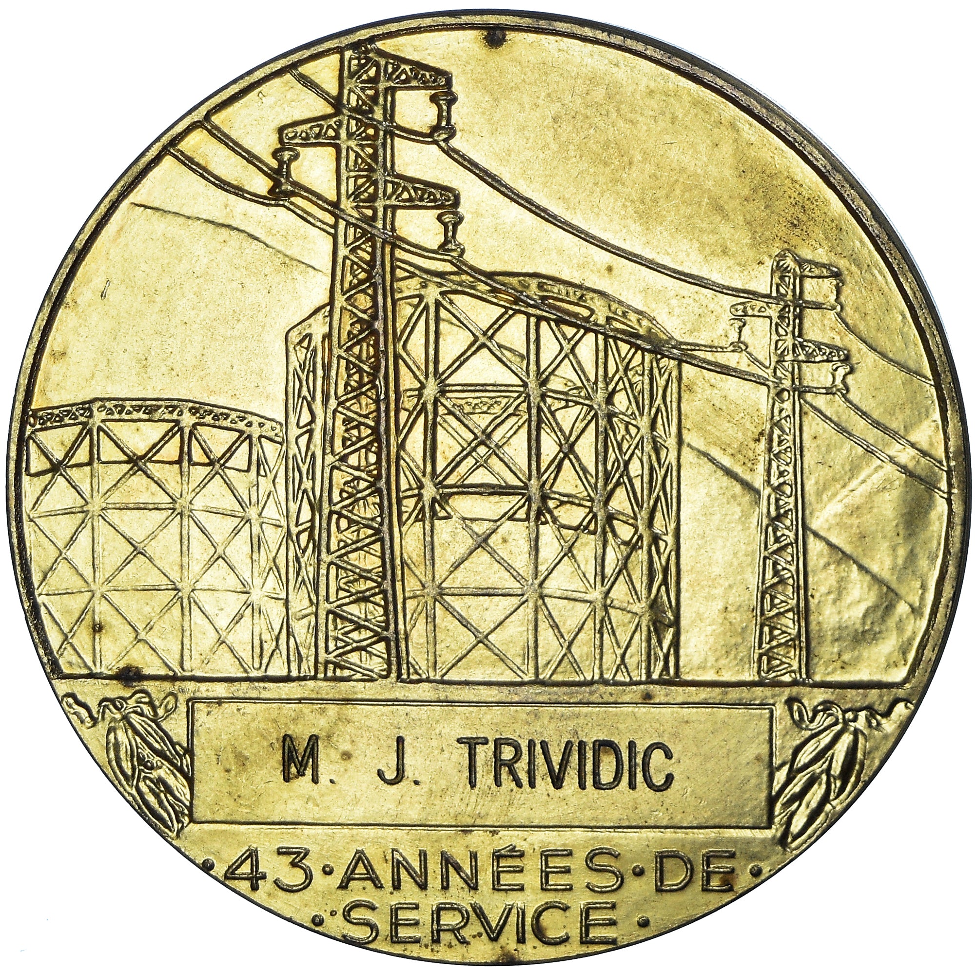 France, Medal, Électricité de France et gaz de France, Dropsy, 43 Années de