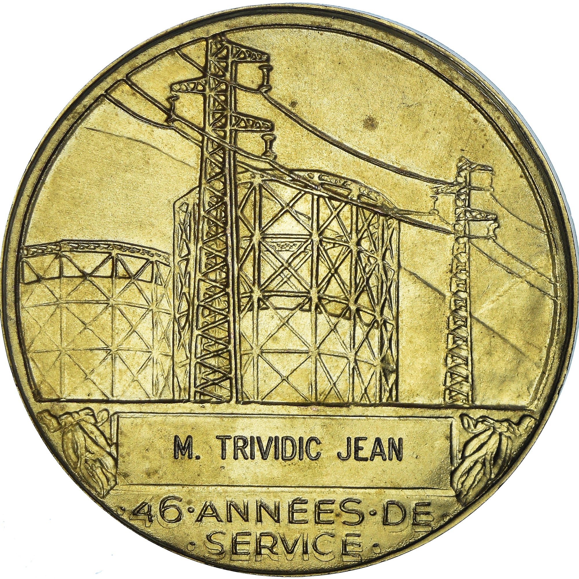 France, Medal, Électricité de France et gaz de France, Dropsy, 46 Années de