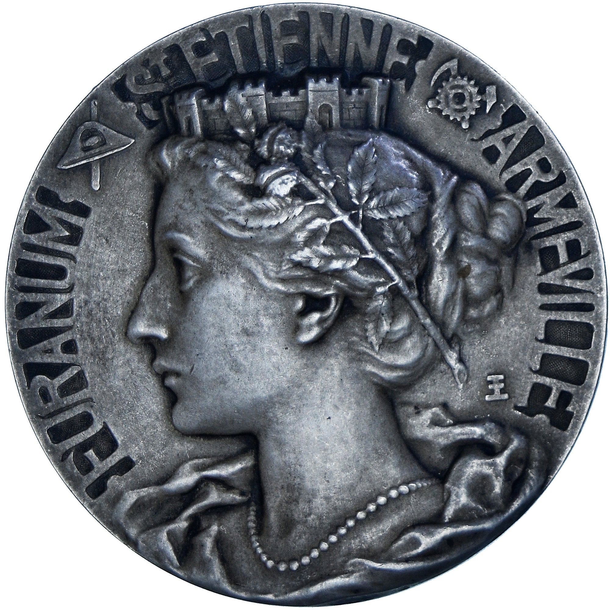 Francja, medal, Centenaire de la Caisse d'Epargne de Saint-Etienne, Bank, 1933