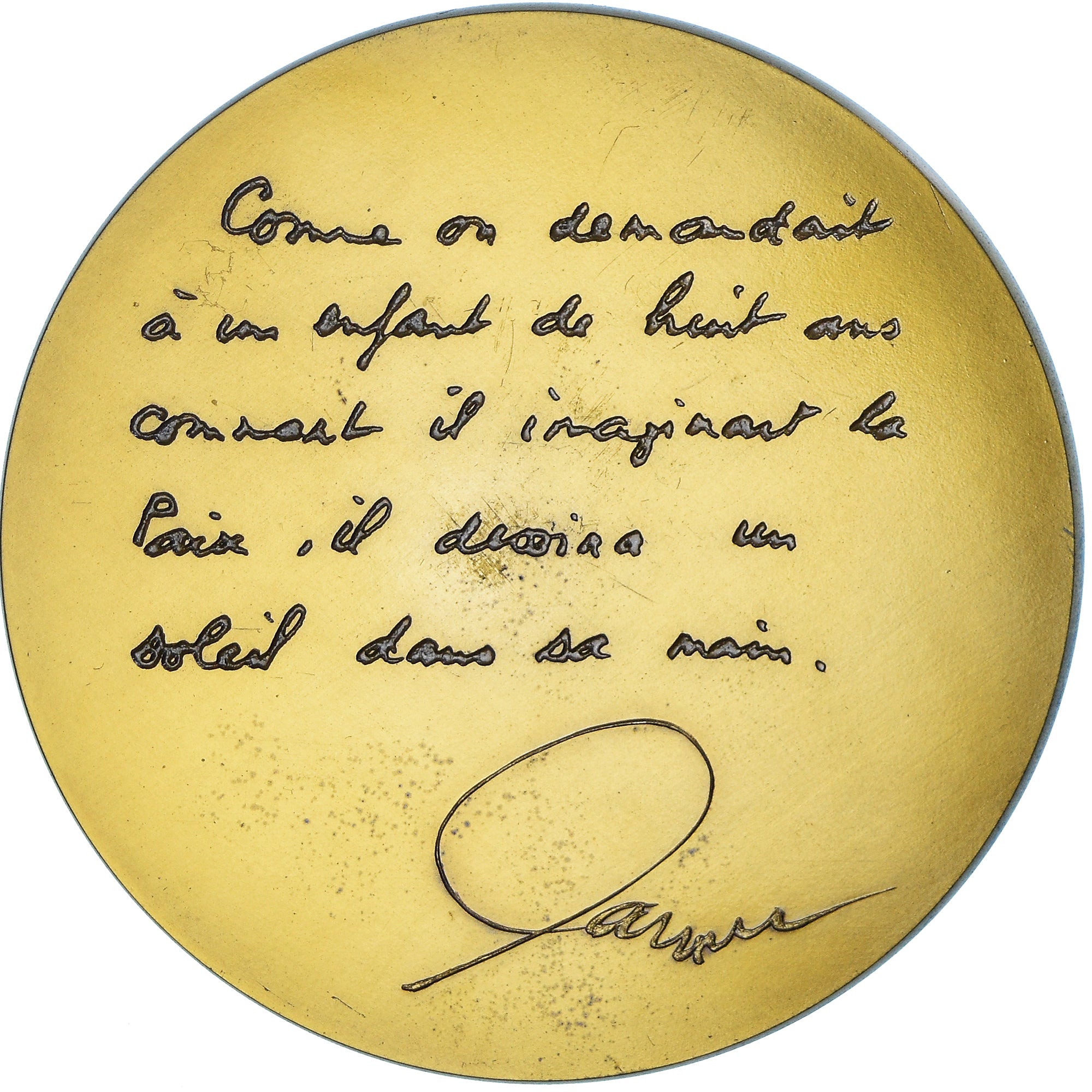 France, Medal, Un Soleil dans la Main, Arts & Culture, 1986, MS(63), Bronze