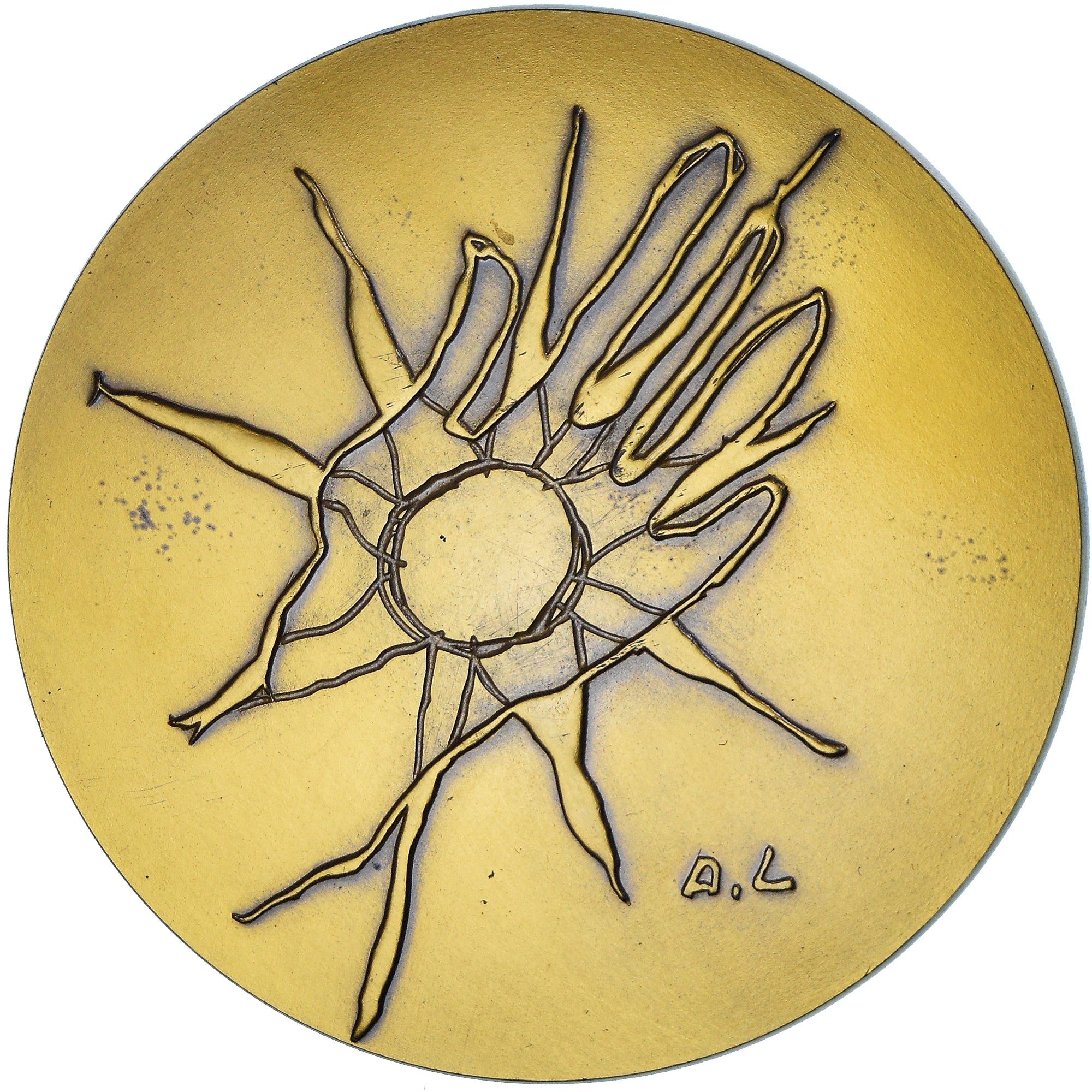 France, Medal, Un Soleil dans la Main, Arts & Culture, 1986, MS(63), Bronze