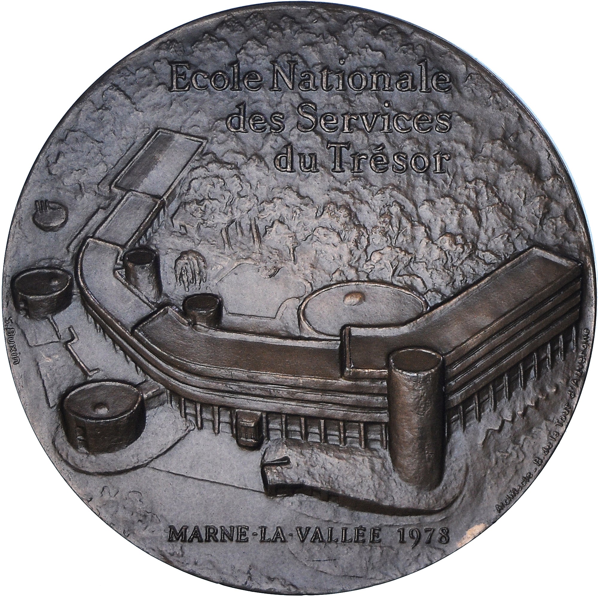 France, Medal, École nationale des services du Trésor, 1978, MS(64), Bronze