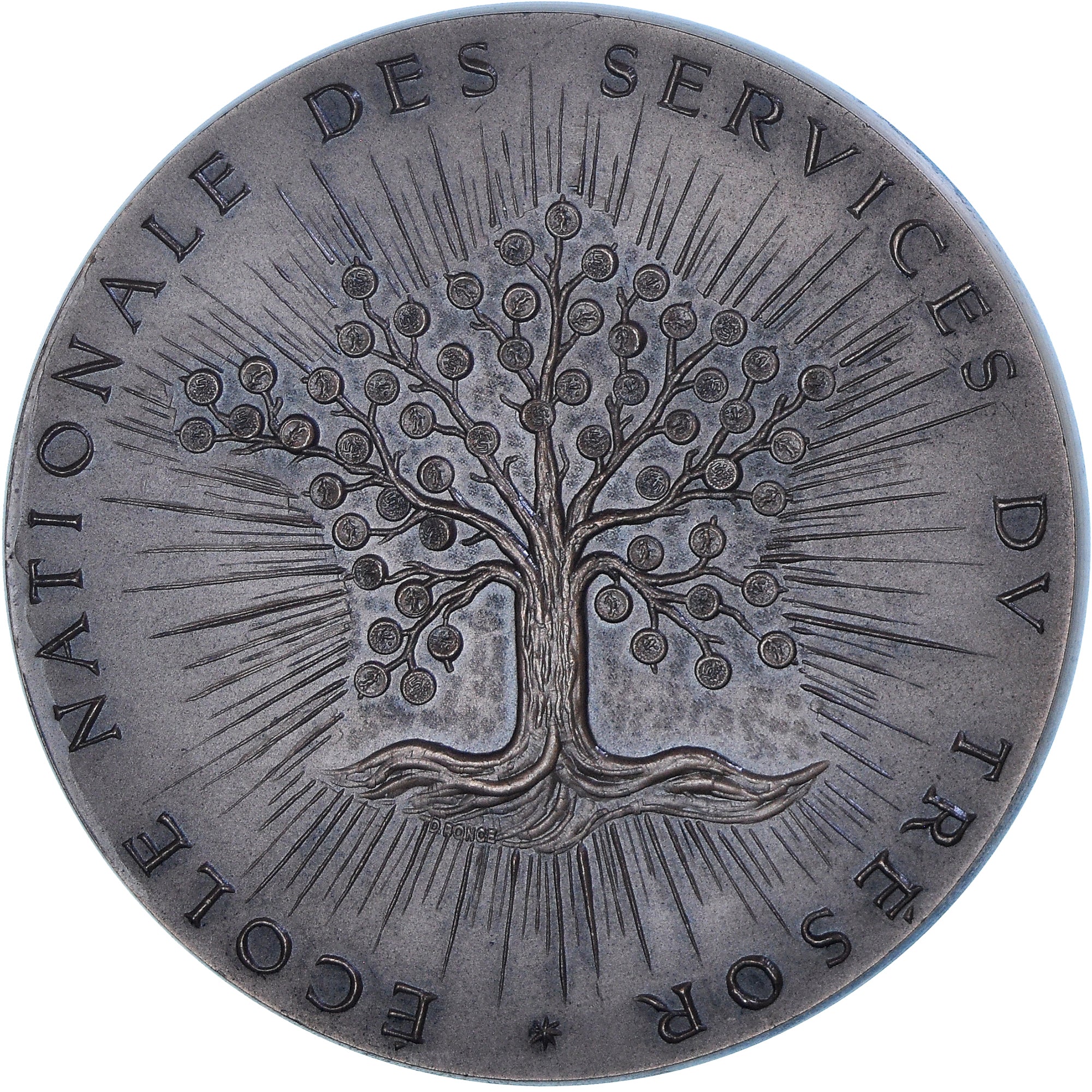 France, Medal, École nationale des services du Trésor, 1972, MS(64), Bronze