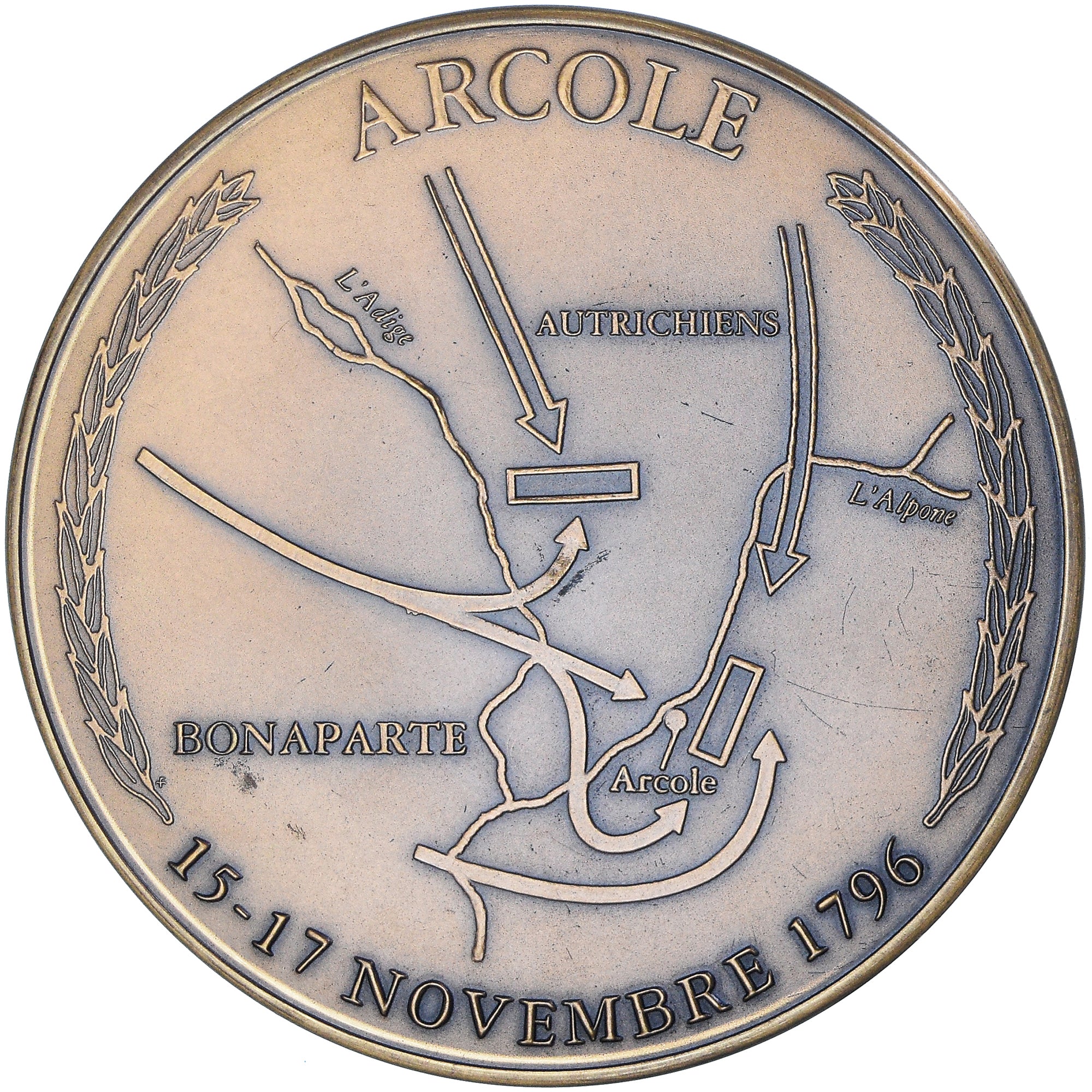 França, medalha, Napoléon Bonaparte, Bataille d'Arcole (1796), Franklin Mint