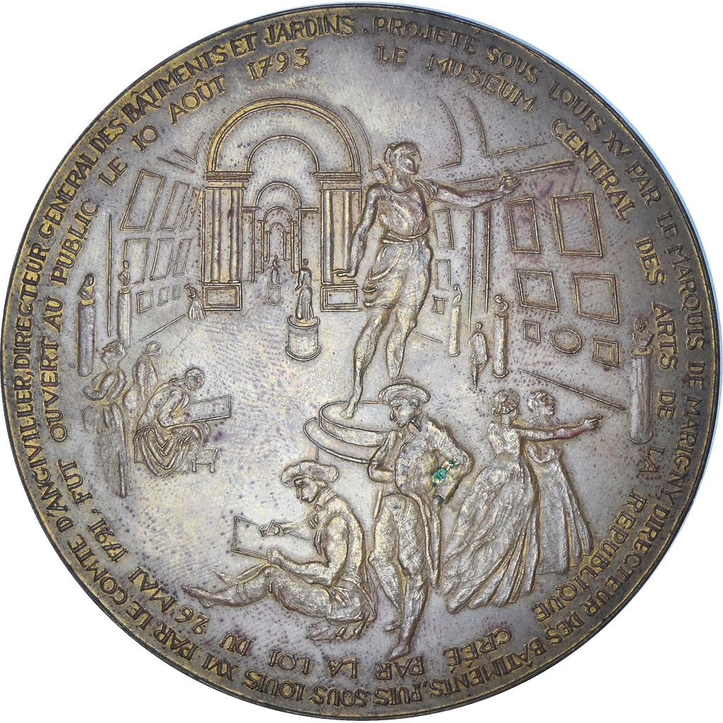 France, Médaille, Création du Musée Louvre, Arts & Culture, 1974, Mondineu