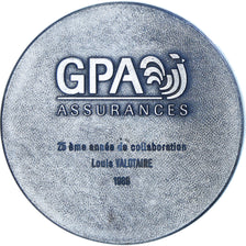 Frankreich, Medaille, Insurance, Groupe des Populaires d'Assurances, 1989