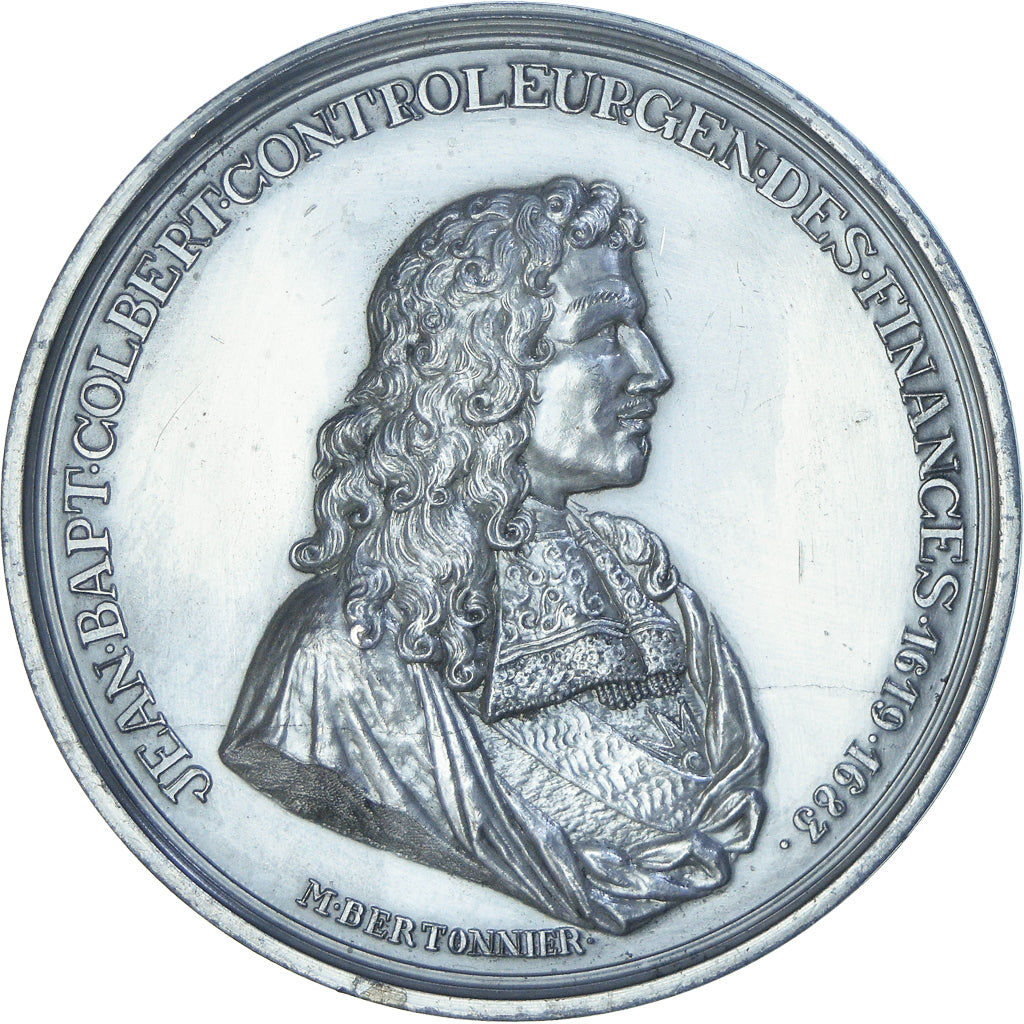 Francia, medalla, Jean-Baptiste Colbert Contrôleur Général des Finances