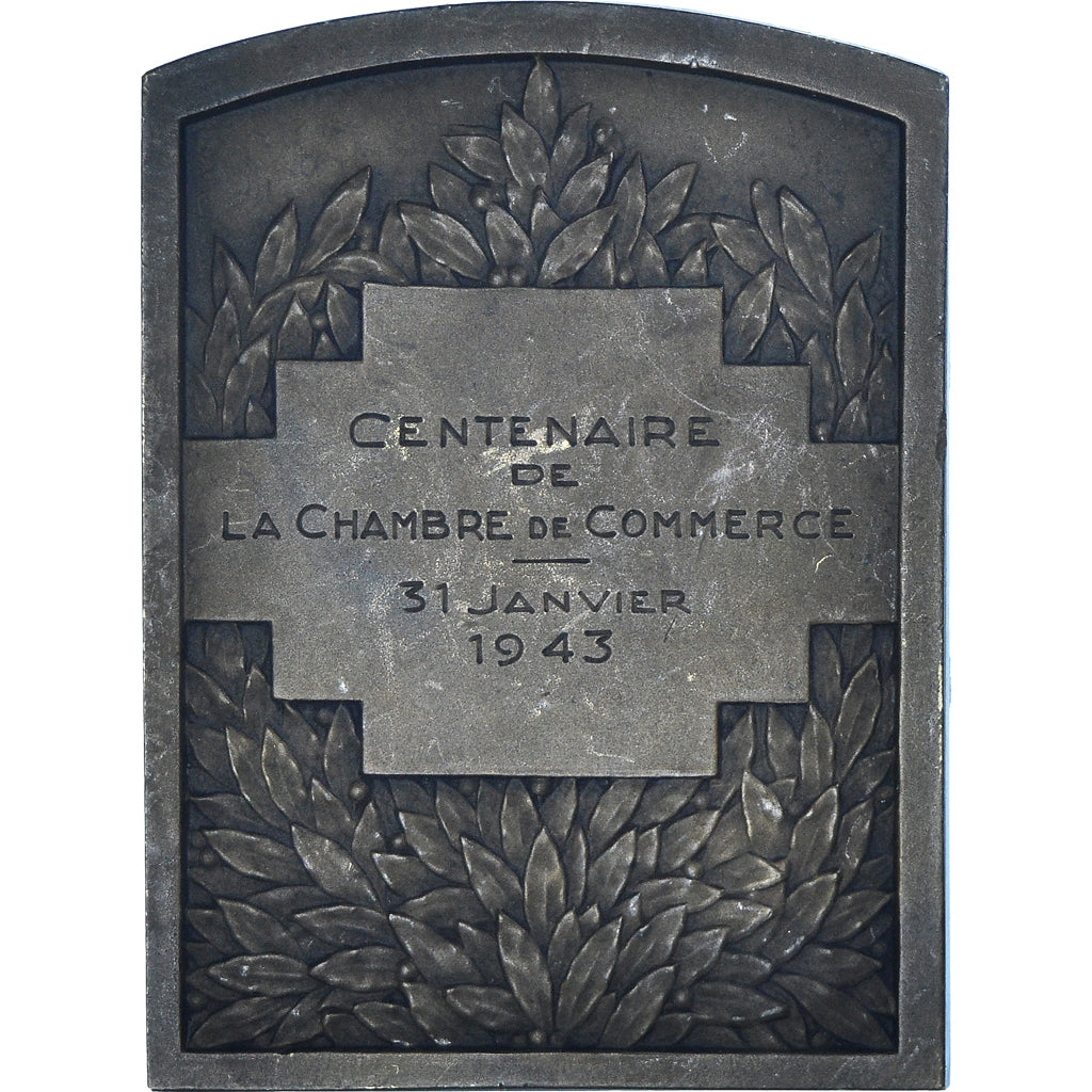 France, Medal, Chambre de Commerce de Rochefort-sur-mer, 1943, Charl, AU(50-53)