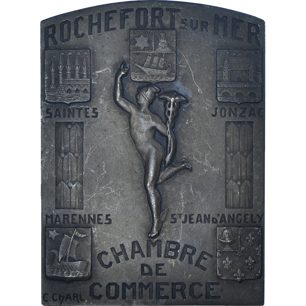 France, Medal, Chambre de Commerce de Rochefort-sur-mer, 1943, Charl, AU(50-53)