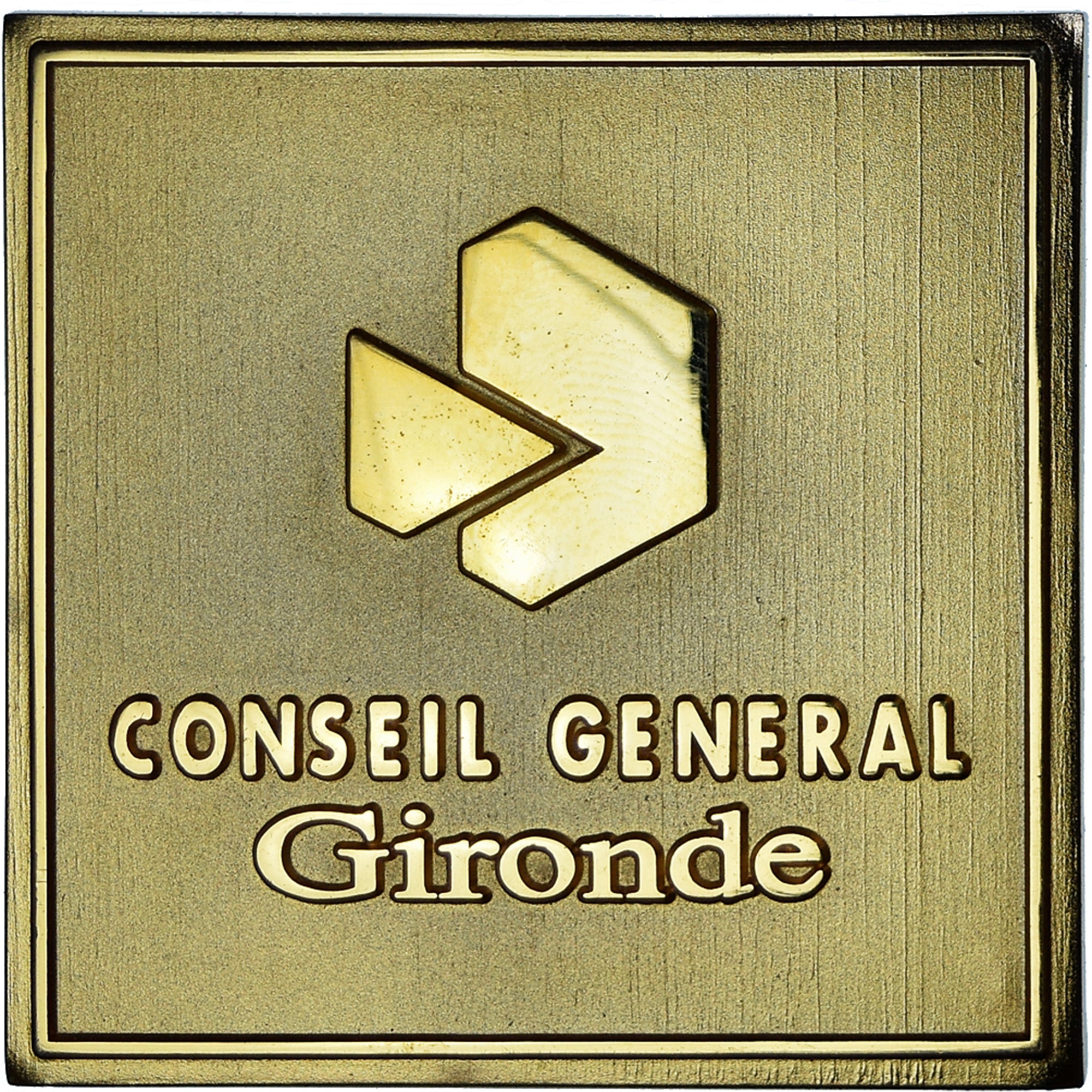 France, Medal, Conseil Général de Gironde, Bordeaux, 2007, MS(64), Gilt Bronze
