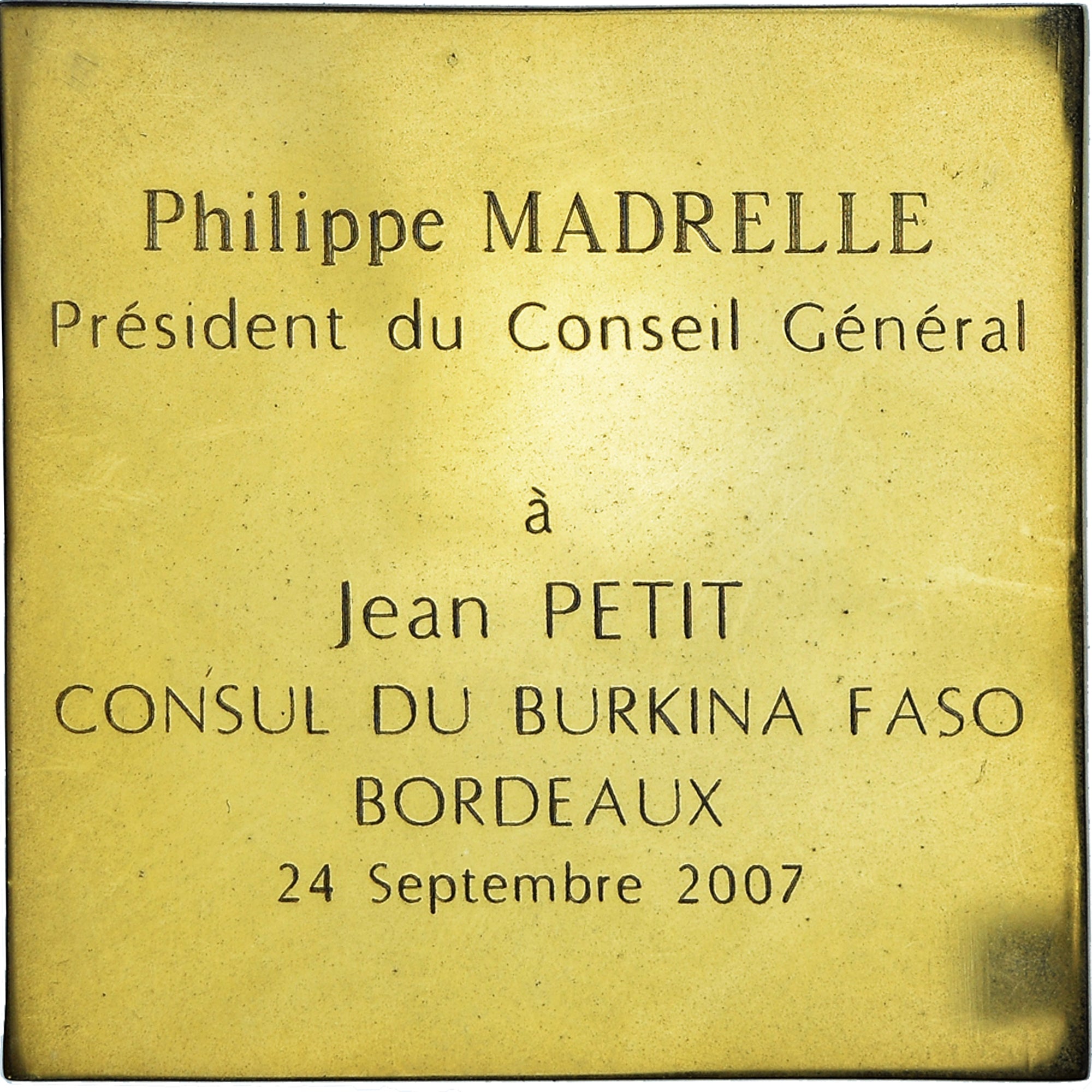 France, Medal, Conseil Général de Gironde, Bordeaux, 2007, MS(64), Gilt Bronze