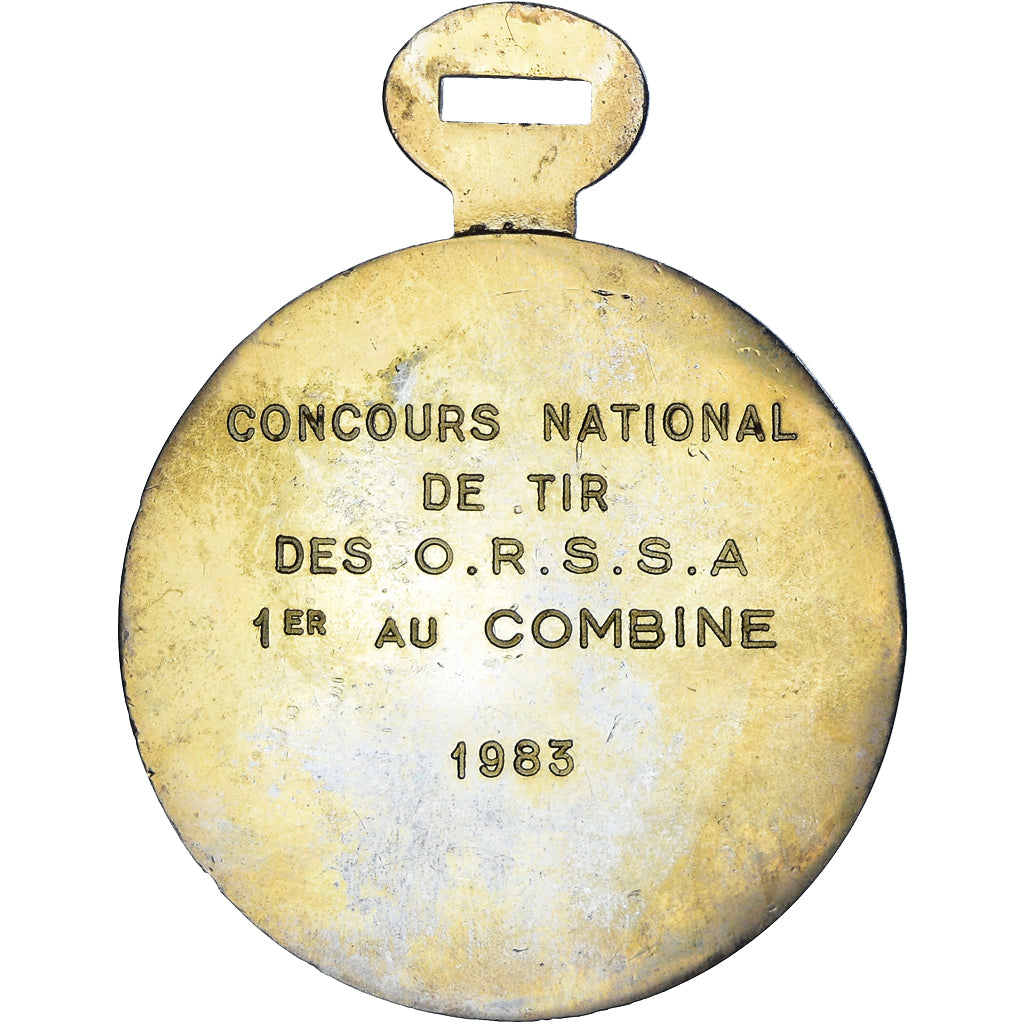 France, Medal, Fédération Française de Tir, Sport, 1983, AU(55-58), Gilt