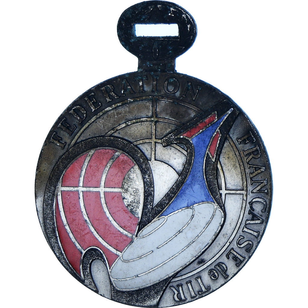 Frankreich, Medaille, Fédération Française de Tir, Sport, 1983, S+, Silvered