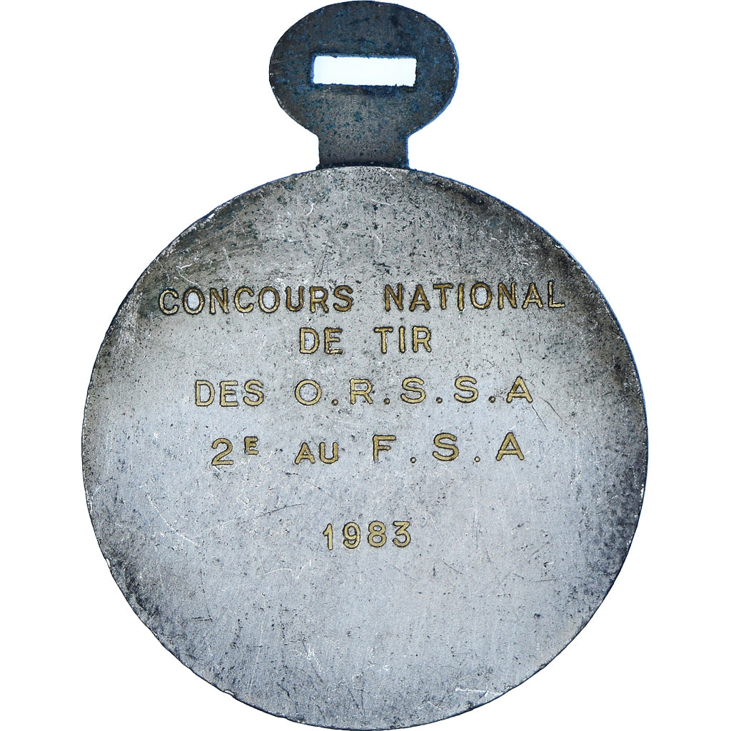 Frankreich, Medaille, Fédération Française de Tir, Sport, 1983, S+, Silvered