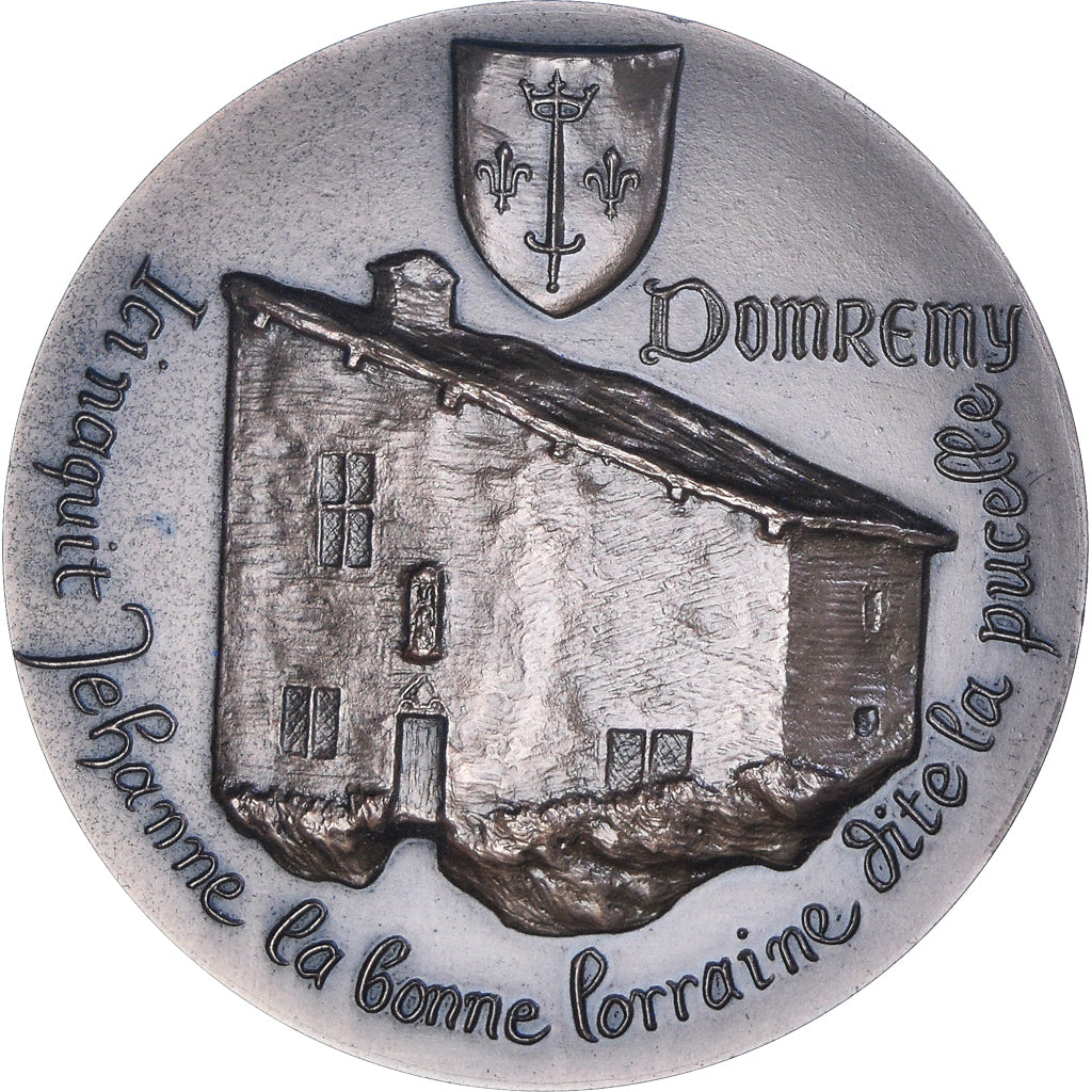 France, Medal, Jeanne d'Arc, Héroïne de France, Domrémy, History, 1977, Lovy