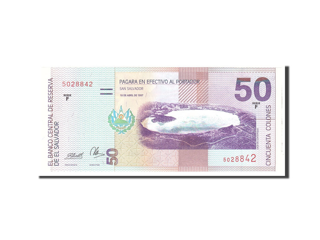 El Salvador, 50 Colones, 1997, KM:150a, 1997-04-18, UNC(65-70)