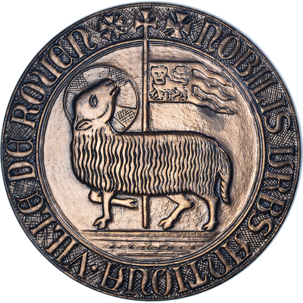 France, Medal, Ville de Rouen, 1993, Coeffin, Pierre Méhaignerie, Ministre