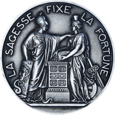 Francja, medal, La Banque de France, La Sagesse fixe la Fortune, 1950, Dumarest