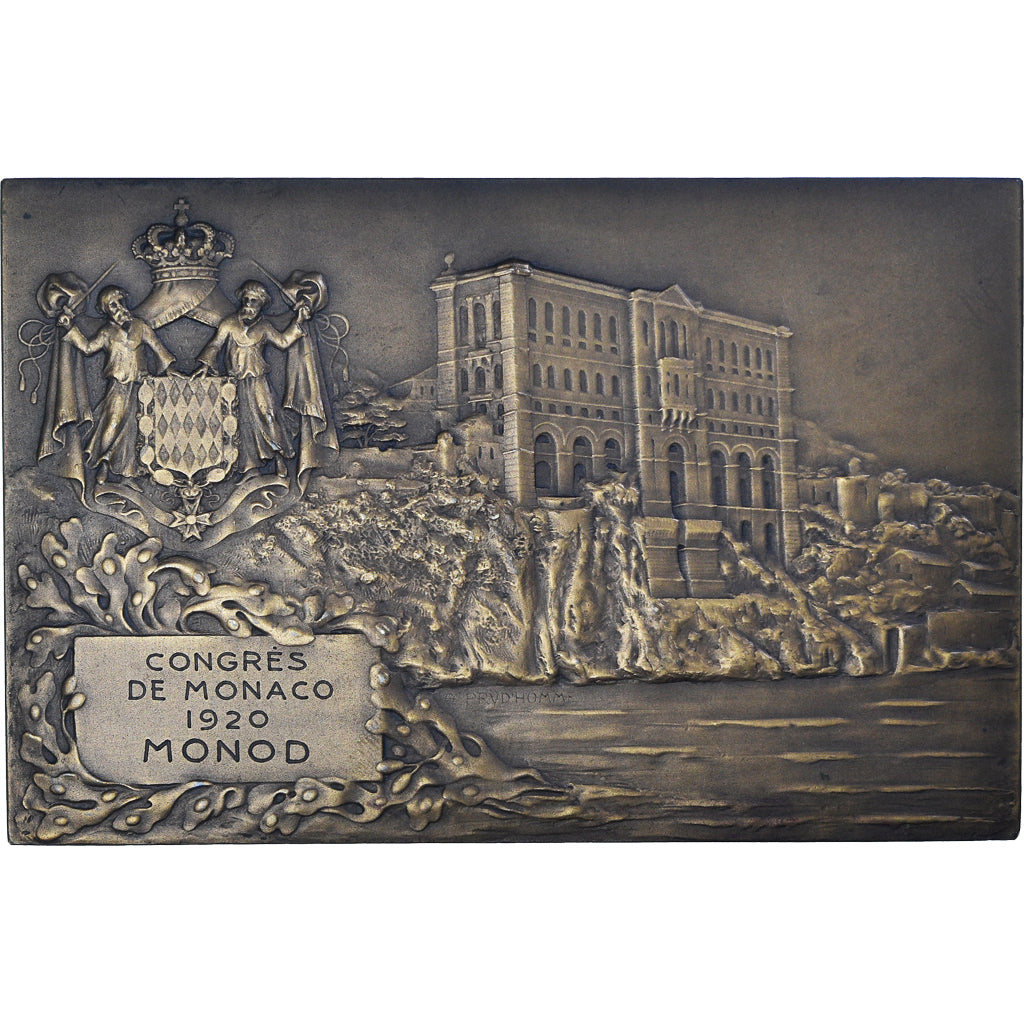 Monaco, Medal, Congrès de Monaco, 1920, Prud'homme.G, MS(64), Bronze