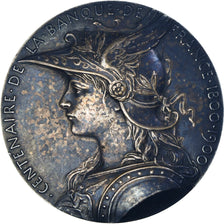 Francia, medaglia, Centenaire de la Banque de France, 1900, O.Roty, BB+, Bronzo
