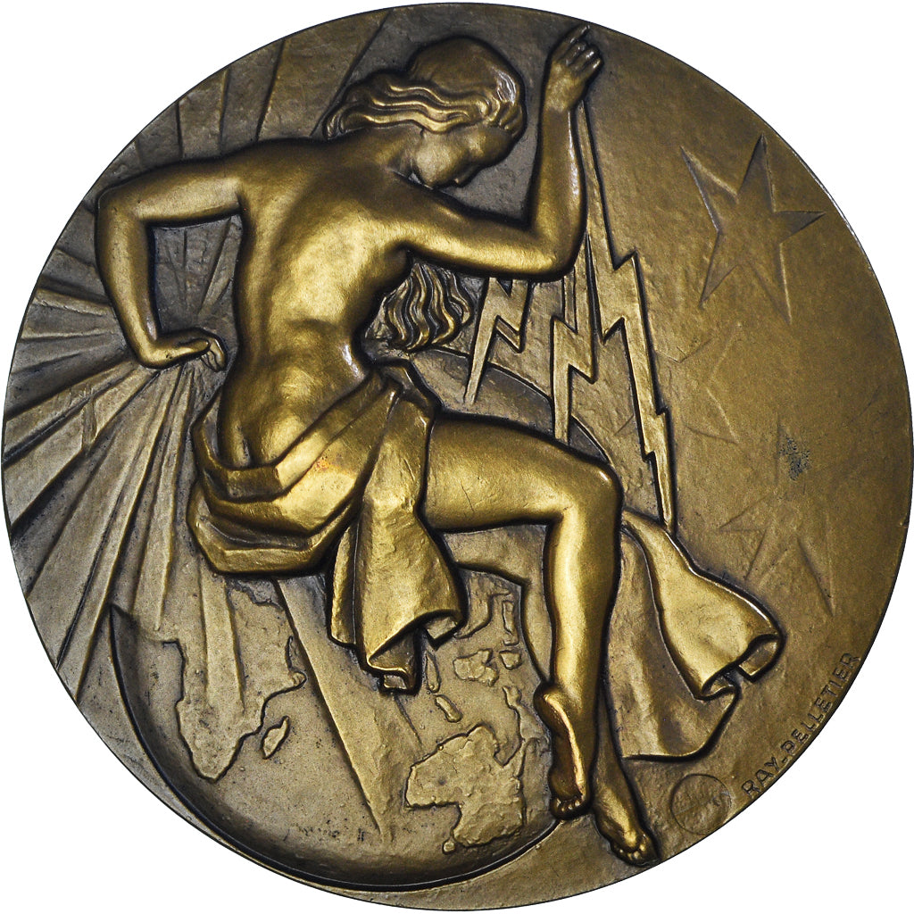 France, Medal, Art Déco, Syndicat Général de la Construction Electrique