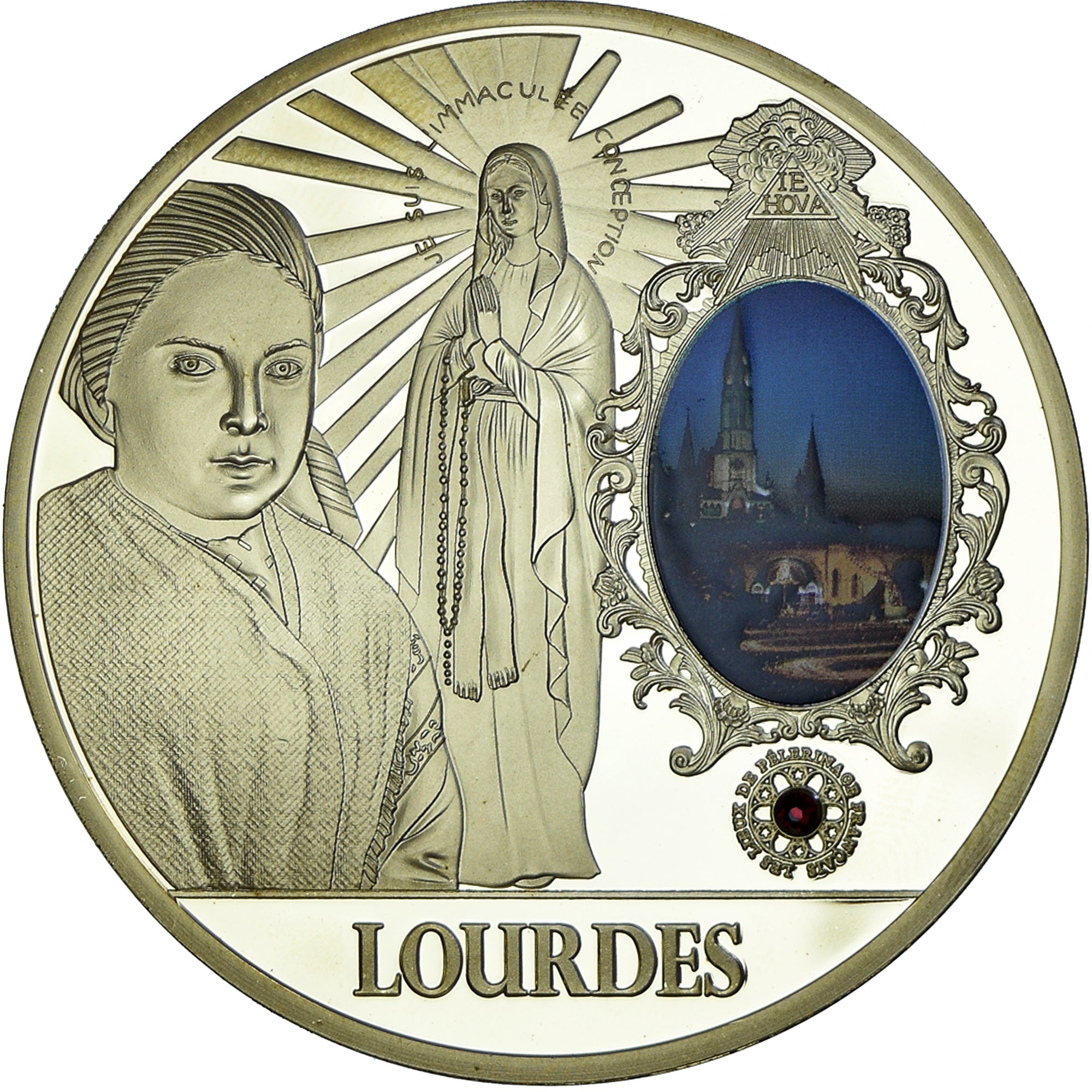 France, Medal, Lourdes, Lieu de Pélerinage Français, Religions & beliefs