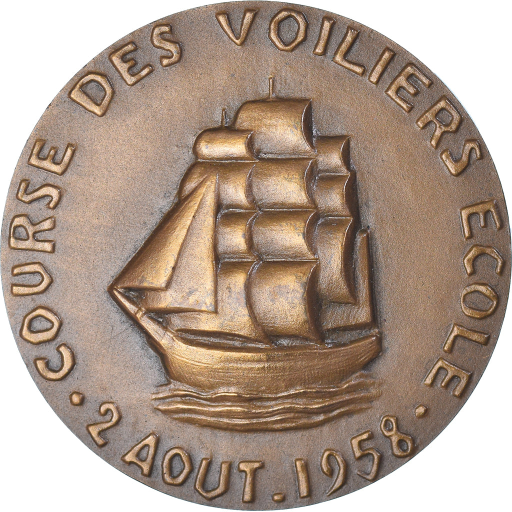 France, Médaille, Course des Voiliers Ecoles, Brest, Shipping, 1958, Collot