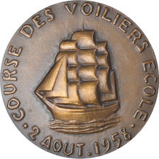 France, Medal, Course des Voiliers Ecoles, Brest, Shipping, 1958, Collot