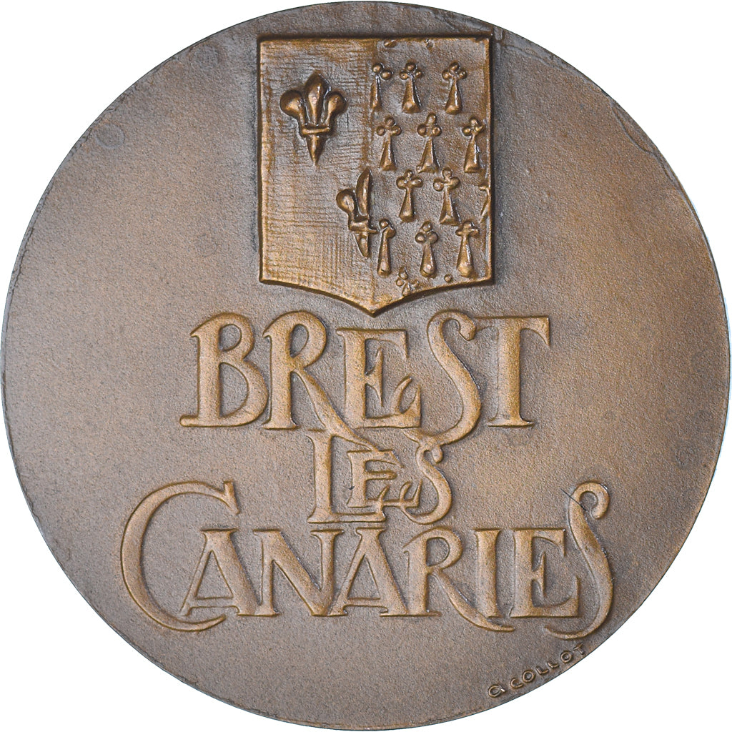 France, Medal, Course des Voiliers Ecoles, Brest, Shipping, 1958, Collot