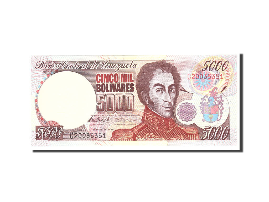 Banconote, Venezuela, 5000 Bolivares, 1998, KM:78b, 1998-02-10, FDS