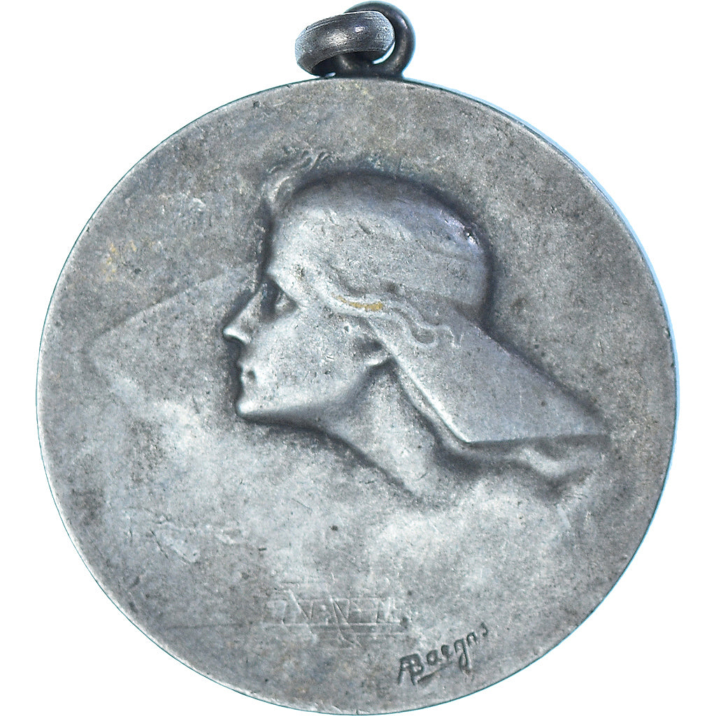 France, Medal, Allégorie, Aviation, Bargas, AU(50-53), Silvered bronze