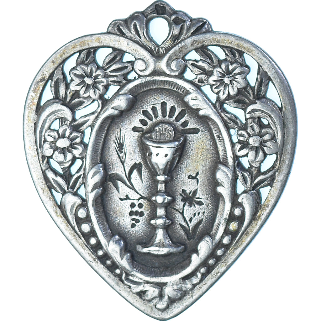 France, Medal, Souvenir de Communion, Religions & beliefs, AU(50-53), Silver